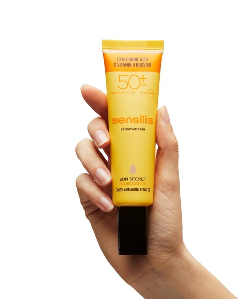 Sensilis Sun secret écran fluid teinté anti âge- Spf 50+Anti âge- 50Ml – Image 2